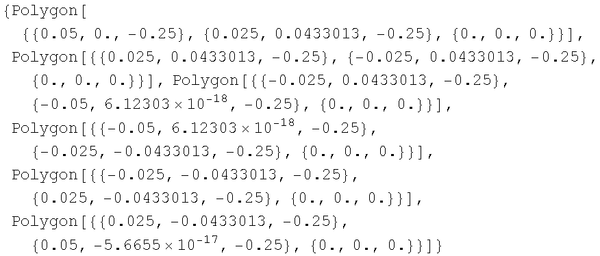 RowBox[{{, RowBox[{RowBox[{Polygon, [, RowBox[{{, RowBox[{RowBox[{{, RowBox[{0.05, ,, 0., ,, R ... 7}], ,, RowBox[{-, 0.25}]}], }}], ,, RowBox[{{, RowBox[{0., ,, 0., ,, 0.}], }}]}], }}], ]}]}], }}]